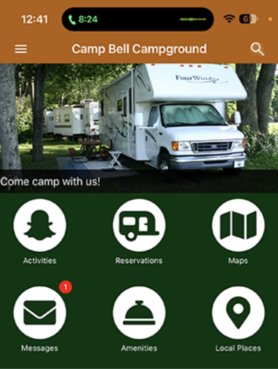 Camp Bell App Screenshot